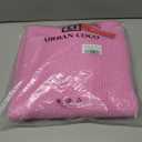 Urban CoCo Women's Solid Long Sleeve Crew Neck Knitted Pullover Sweater Tops (Pink, XL)