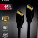 GE 8k HDMI 2.1 Cable, 15 ft