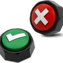 Right Wrong Button, Sound Buzzers Set of 2 Assorted Colored Buzzers, Easy to Use Judge Right or Wrong, Talking Buttons, Used for Game Interaction, Contains 2AAA Batteries