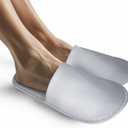 UrbanRoots 28 Pairs Disposable Slippers For Guests,Bulk Slippers For Hotel,Spa,Travel,Shoeless Home,Spa Slippers With Pouch,Non-Slip(White) house slippers for guests (White)