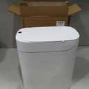 funest Bathroom Trash Can with Lid, Automatic Motion Sensor Trash Can, 3.5 Gallon Garbage Can, Type-C Rechargeable, Bag-Holding Design, One-Pull Auto Packing, Quiet-Close Hinge for Bedroom, Office