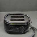 Mueller Retro Toaster 2 Slice with 7 Browning Levels and 3 Functions: Reheat, Defrost & Cancel, Stainless Steel Features, Removable Crumb Tray, Under Base Cord Storage, Black