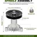 42 Inch Deck 130794 Spindle Rebuild Kit for Craftsman LT1000 LT2000 DLT3000 DYT4000, with 2 Spindles Assembly 532130794, 2 Idlers 173437, 2 Blades 134149, 1 Belt 144959