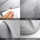 E-Tree Makeup Bag Travel Toiletry Bag Half Moon Small Make up Pouch Cosmetic Case Organizer Cute Waterproof for Girls Women Travel Essentials Toiletries Accessories (Grey)