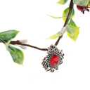 Bubbmi Flower Crown Headband with Red Berry, Elf Fairy Cosplay Forehead Headpiece with for Wedding Festival Masquerade Party Women Girls (FC1587hongguonew)