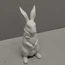 Braxio Porcelain Easter Bunny Decorations - Standing Rabbit Figurine with Flower for Easter & Spring Home Decor, Table Centerpiece, Gift for Bunny Lovers 3.8 x 4 x 10 Inch