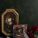 Dimoon 78.7"17.3Floral Peel and Stick Wallpaper Dark Green Golden Contact Paper Leaf Waterproof Butterfly Wall Paper Thicken Removable Vintage Self Adhesive Cabinets Shelf Liner Decal Vinyl Roll