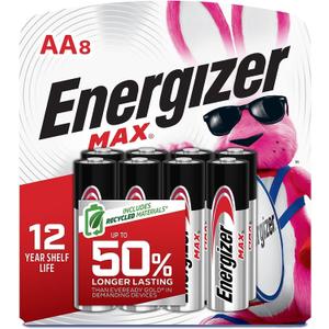 Energizer Max Alkaline AA Batteries 8 ea (Pack of 11)