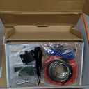 2025 Upgraded 10" 1200W Slim Under Seat Powered Car Subwoofer, Car/Truck Sub Built in Amplifier for Outstanding Heat Dissipation, Powerful bass and Blue LED (Coloful Light)