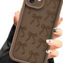 Aitipy Compatible with iPhone 11 Case, Cute Brown Bow Aesthetic Design for Girls Women Soft Silicone Slim Fit Shockproof Protective Coverr