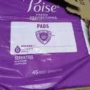 Poise Incontinence & Postpartum Pads for Bladder Leaks, 6 Drop Ultimate Absorbency, Long Length, 90 Count
