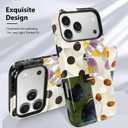 KANGHAR Compatible with iPhone 17 Pro Case, Support for MagSafe, Silicone Checkered Spot Cute Pattern, Finger Hold Wristband Kickstand Camera Protection Soft Slim Phone Case for Girls Women -Colorful