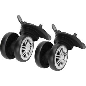 1 Pair Luggage Wheels Replacement 360 Swivel Suitcase Carrier Wheels Double Row Mute Wheels Universal Accessories for Luggage Suitcase Trolley