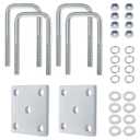 U Bolt Kit for Boat Trailer Axle Leaf Springs, U Bolts 2 inch Wide, for 2x2 Axle - 4 3/4" Long