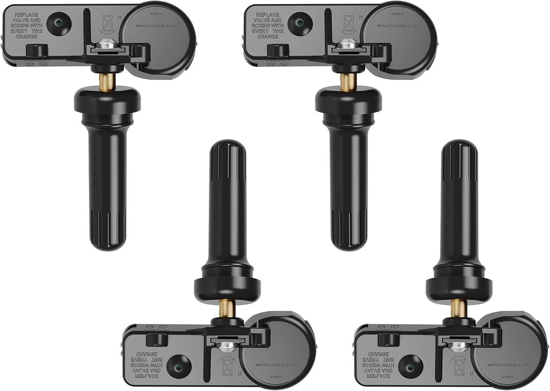 TPMS Sensor,GM 315Mhz Tire Pressure Monitoring Sensor Compatible for Chevy Silverado GMC Cadillac Buick Pontiac Saturn Hummber Saab Replace#13598771 13598772 13586335 13581558 4 Pack