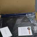 35-INCH Storage Ottoman Bench, Footrest with Storage, End of Bed Bench Coffee Table for Living Room, Bedroom, Entryway, Blue