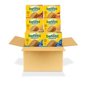 belVita Breakfast Bars Biscuits Variety Pack, 4 Flavors, 30 Total Packs, 6 Boxes (4 Biscuits Per Pack) (EXP 03/18/26)