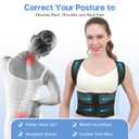 Posture Corrector for Women and Men with Bionic System, Upgraded Back Brace, Adjustable Full Back Support, Shoulder Straightener, Neck, Upper and Lower Back Pain Relief M-Black-4