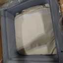 KISLOT Upholstered Dining Chairs Set of 2, Washable Cover Modren Deskchair with 4 Casters & Hidden Storage for Dining Room, Living Room, Home Office, Sand, 2 Box