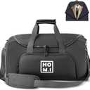 Garment Bag for Travel - Wrinkle-Resistant Carry On Suit Bag with Shoe Compartment & Shoulder Strap, Convertible 2-in-1 Waterproof Duffel Bags for Business Trips/Weekend Getaway, Black