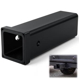 Outus 2 x 48 Inch Trailer Hitch Weld on Receiver Tube Steel Hitch Adapter Combo Bar with Reinforced Collar 5/8" Pin Hole Heavy Duty Towing Receiver Tubing for DIY Trailer Truck Cargo Carrier, Black
