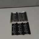 6 Pack Non-Mortise Door Hinges, 4 x 3 inch Stainless Steel Door Hinge, Easy to Install with Mounting Screws,Black