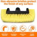 12FT Car Wash Brush with Extension Pole - Telescoping Long Handle Cleaning Tool with Non-Scratch Soft Bristles - Heavy Duty Aluminum Pole for RV, Truck, Boat, Solar Panels & High Windows