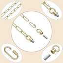 10 Feet Heavy Duty Gold Chain with 5" Light Canopy Kit for Chandelier, Swag Light Kit Light Fixture Mounting Bracket for Hanging Light,L0019