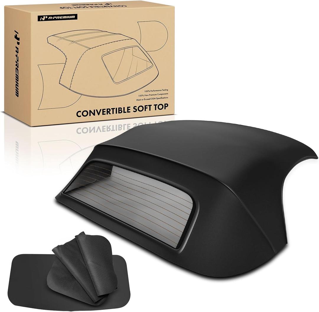 A-Premium Black Convertible Soft Top Compatible with BMW E85/E89 Series Z4 2003 2004 2005 2006 2007 2008, Convertible & Couple, Replace# BM33058-TW