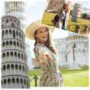 Roowest 6 ft Leaning Tower of Pisa Cardboard Cutout Stand up Italy Theme Party Decorations Life Size Photo Props Italy Historic Landmark Tower Backdrops for Italian Travel Themed Party Supplies