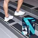 LifeGrip Anti Slip Traction Treads with Glow in Dark Stripe (10-Pack), 8" X 32", Best Grip Tape Grit Non Slip, Outdoor Non Skid Tape, High Traction Friction Abrasive Adhesive for Stairs Step