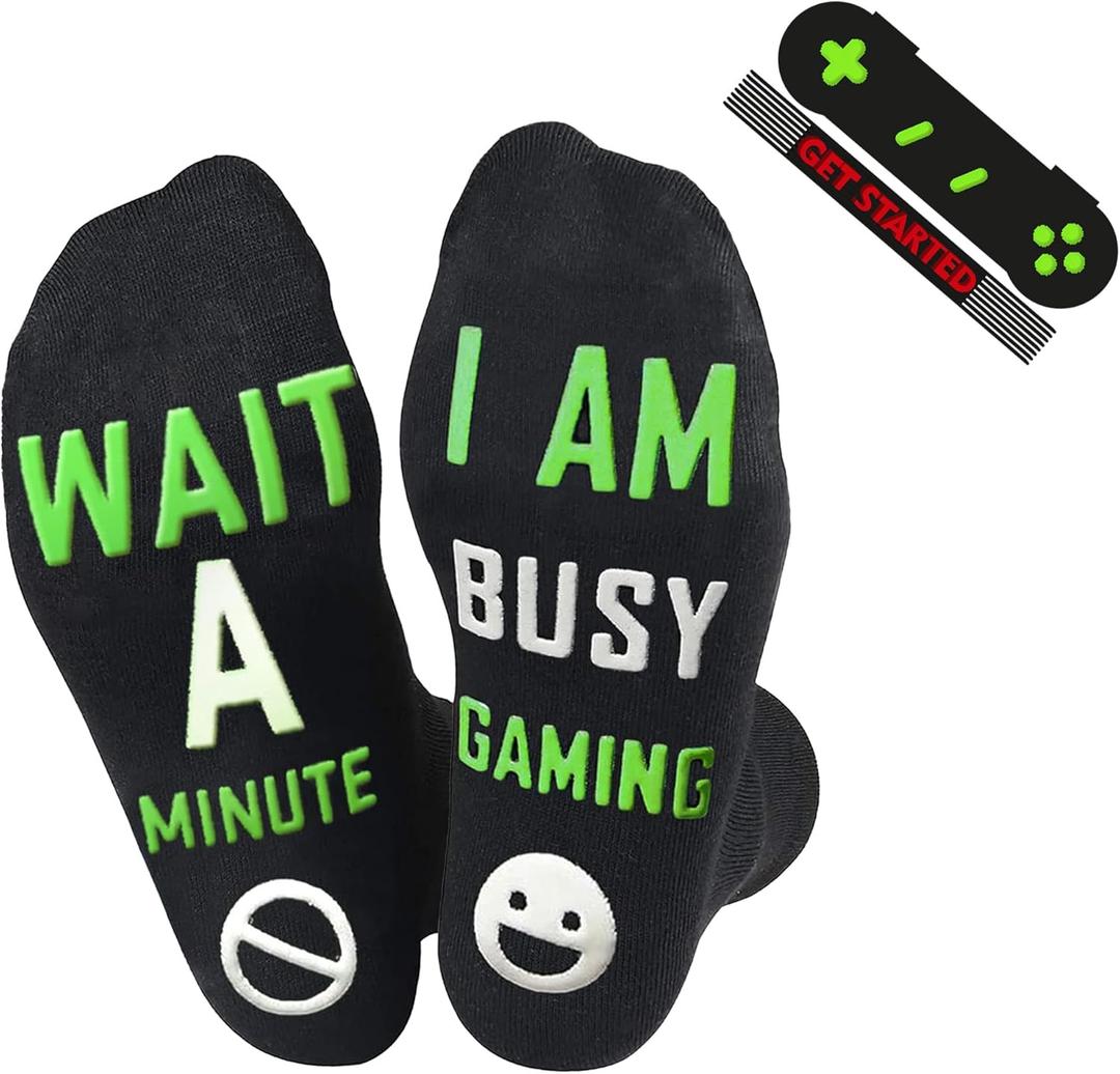 Do Not Disturb I'm Gaming Socks, Fathers Day Dad Gifts from Daughter Son Wife, Funny Gifts for Men, Dad, Husband, Teen, Boys