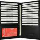 Marshal Bifold Leather RFID Blocking Wallet For Men & Women | Genuine Leather Holder With 19 Slots, 2 Bill Compartments & ID Window For Credit/Debit Cards, Money & More (Black)