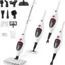 Moolan Steam Mops for Floor Cleaning, Steam mop for Hardwood Floors with Adjustable Steam & Double-Sided Pads, Floor Steamer for Laminate Floor, Tiles, Grout, Furniture (400ML Tank) (White)