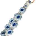 Macrame Keychain Wristlet Keychains for Women Wrist Lanyard for Keys Car Keys Cute Boho Keychains Keyring Bracelet for Girls (Blue)