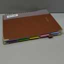 Hardcover Spiral Notebook 8.5"x11" Journal Notebook with Tabs and Removable Dividers 300 Pages 5 Subject Notebook College Ruled, Faux Leather Spiral Bound Notebook for Women School Work (Brown)