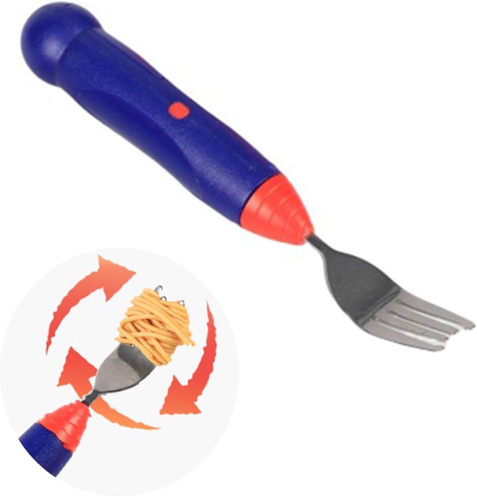 Electric Twirling Fork, Automatic Spinning Fork for Spaghetti Noodles, Gifts for Kid and Birthday Gifts (NY068 Blue N)