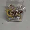 Christmas Napkin Rings Set of 8, Snow Pinecone Rings with Gold Rabbin Buckle Rustic Napkin Rings for Christmas Thanksgiving Holiday Table Dinner Celebration