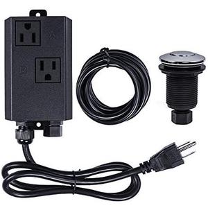 Garbage Disposal Air Switch Kit Dual Outlet Sink Top Waste Disposal Stainless Steel On/Off Air Button Food and Waste Disposals Part by Etoolcity