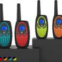 Walkie Talkies Long Range, M880 Two Way Radio for Adults with LCD Screen/Resistance Wakie-Talkies with Noise Cancelling for Men Women Outdoor Cruise Ship (Blue YellowGreen Red Orange)