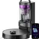 Eureka E20 Plus Robot Vacuum and Mop Combo, Robot Vacuum Cleaner with Bagless Self Emptying Station, 45-Day Capacity 8000Pa Suction and Anti Hair-Tangling Brush App Control LiDAR Navigation (Black)