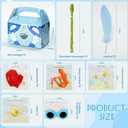 256pcs Blue Dog Party Favors, Birthday Party Supplies Including Sticky Geckos, Coins, Sunflower Glasses with Cards, Birthday Decorations Gifts Bag Goodies, Classroom Rewards for Kids