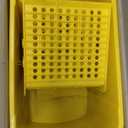 Mind Reader Mop Bucket with Wringer (Mop Not Included), 5.5 Gallon Cleaning Bucket with Wheels and Handle, Upward Press Wringer, Small Mop Compatible, Yellow