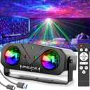 Party Disco Ball, Dj Disco Light Strobe Dance Sound Activated with Remote Control Stage Rave Karaoke Light Ocean Star Projector for Club Dancing Parties KTV Christmas Halloween Birthday Glow Party