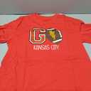 Game Day Shirt Women:Oversized Football Tshirts Glitter Fall Graphic Tees Team Fan Short Sleeve Tops Size L, Red
