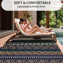 MontVoo Outdoor Rug Carpet Waterproof-Patio Rug Mat 5x8 Reversible RV Outdoor Camping Rugs Picnic Beach Mats Plastic Straw Outside Rugs for Balcony Porch Pool Deck Boho Patio Decor