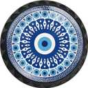 12 Pack Evil Eye All Seeing Eye Superstitious Turkish Ethnic Cabinet Knobs Round Drawer Pulls Black Dresser Knob Cupboard Door Handles Hardware for Kitchen Bathroom Cabinets