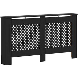 vidaXL Radiator Cover, Radiator Guard for Home Office, Heater Cover for Living Room Decorative, Heating Cabinet Protective Cover, Black MDF, 59.8" x 7.5" x 32.1"