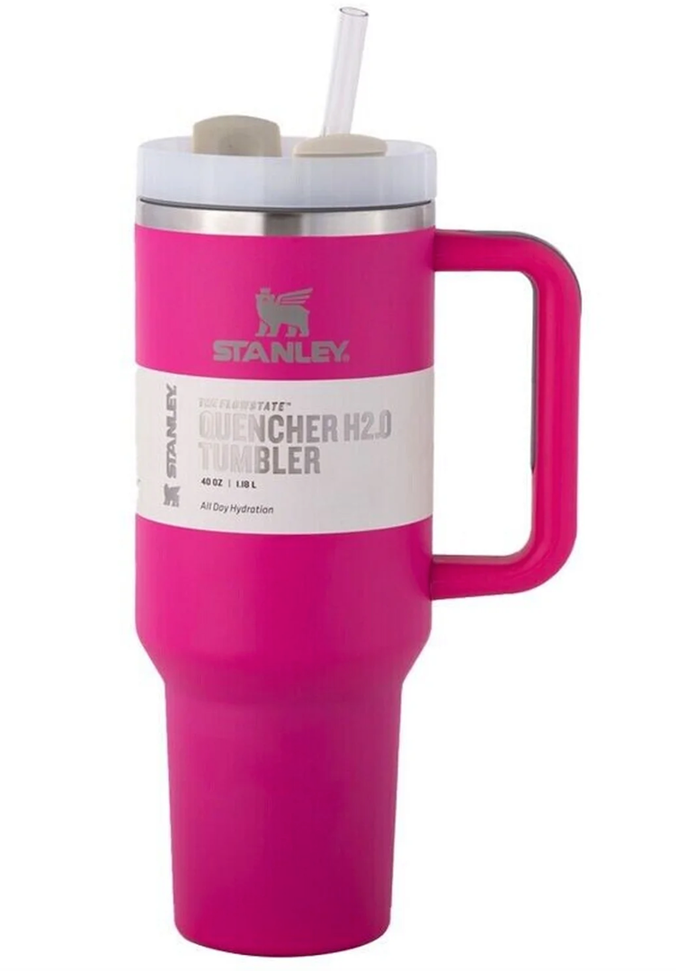 Stanley 40 oz Stainless Steel H2.0 Flowstate Quencher Tumbler-Cosmo Pink Valentine's Day