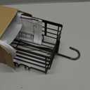 YUOROS Hanging Shower Caddy, Over the Door Shower Organizer Rack 304 Stainless Steel Rustproof (Black) (1 Tier)